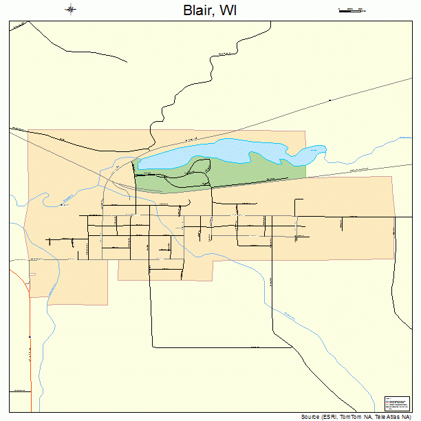 Blair, WI street map