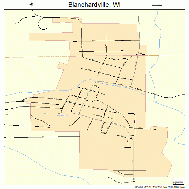 Blanchardville, WI street map