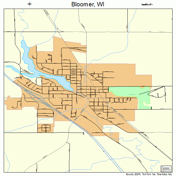 Bloomer, WI street map