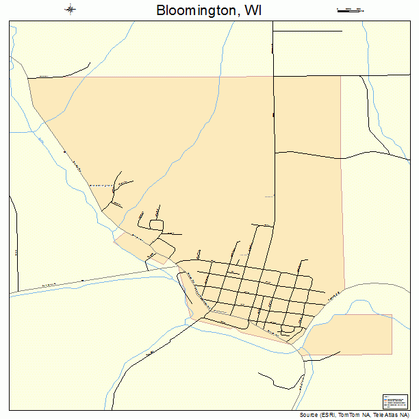 Bloomington, WI street map