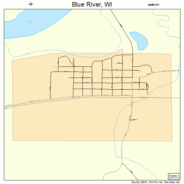 Blue River, WI street map