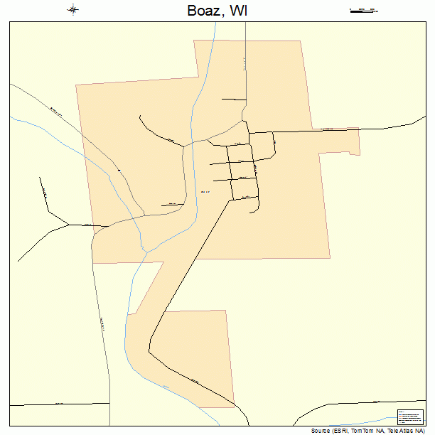 Boaz, WI street map
