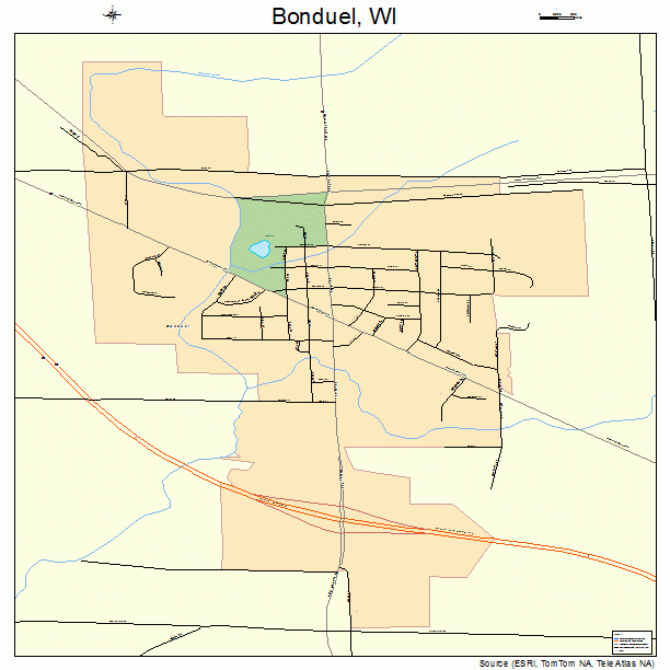 Bonduel, WI street map
