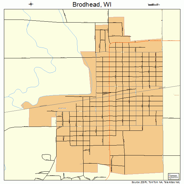 Brodhead, WI street map