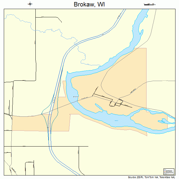 Brokaw, WI street map