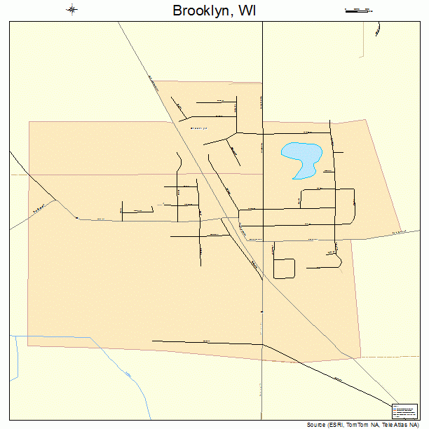 Brooklyn, WI street map