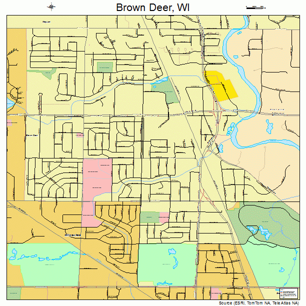 Brown Deer, WI street map