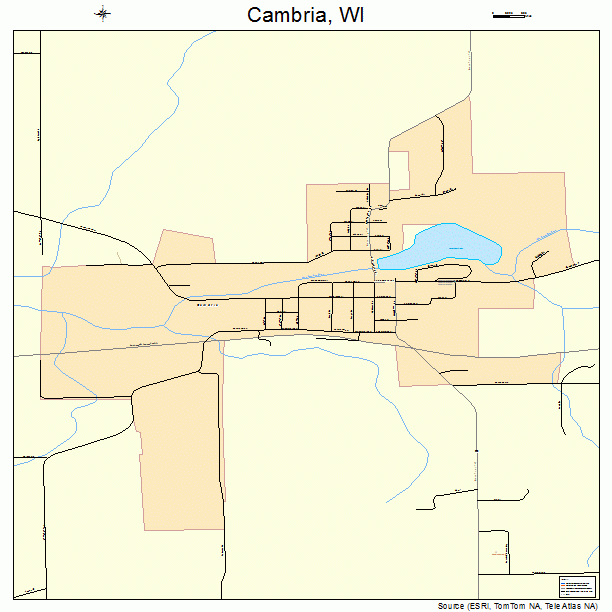 Cambria, WI street map