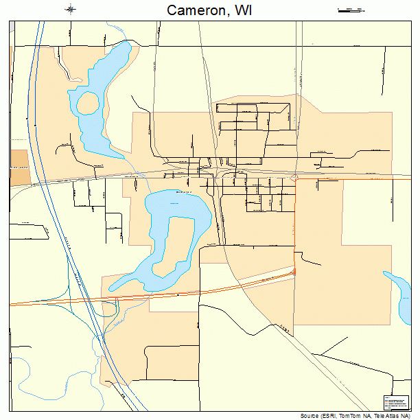 Cameron, WI street map