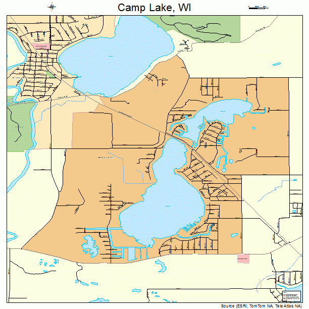 Camp Lake, WI street map