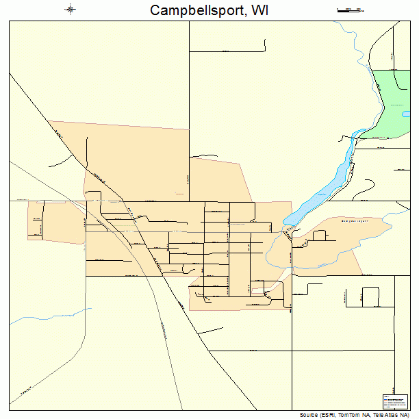 Campbellsport, WI street map