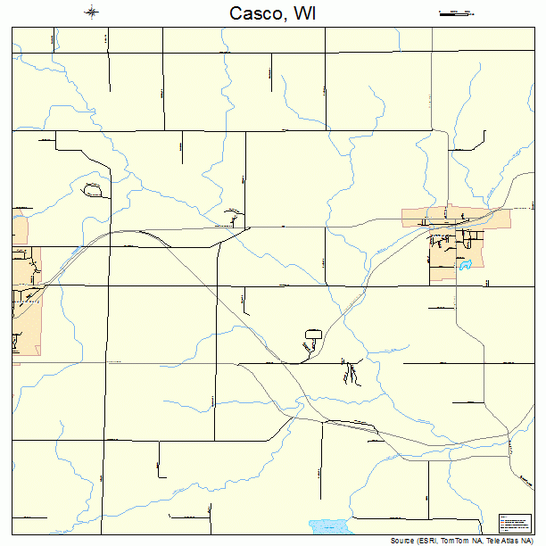 Casco, WI street map