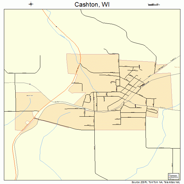 Cashton, WI street map