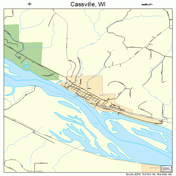 Cassville, WI street map