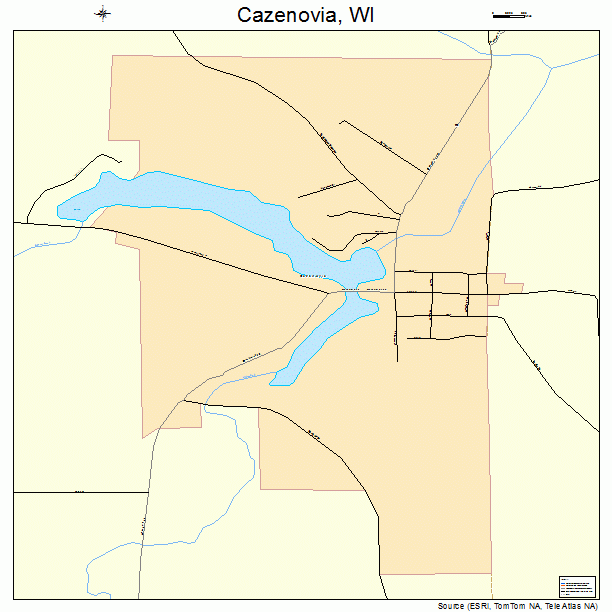 Cazenovia, WI street map