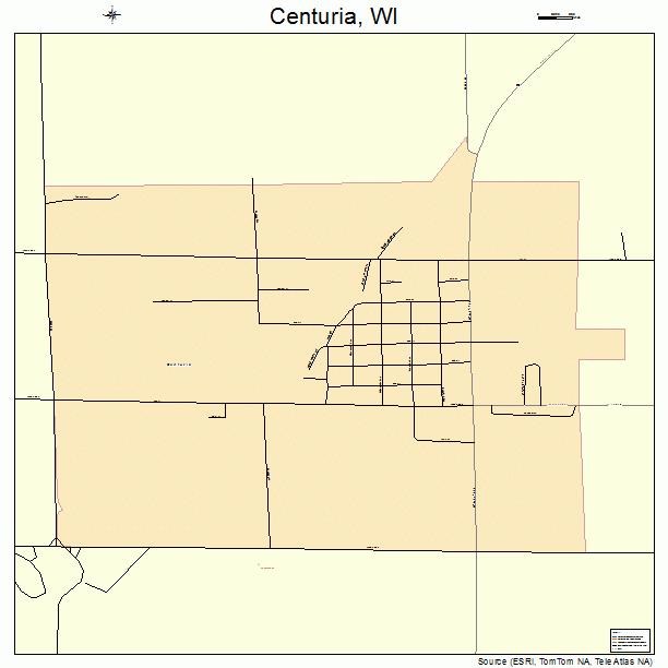 Centuria, WI street map