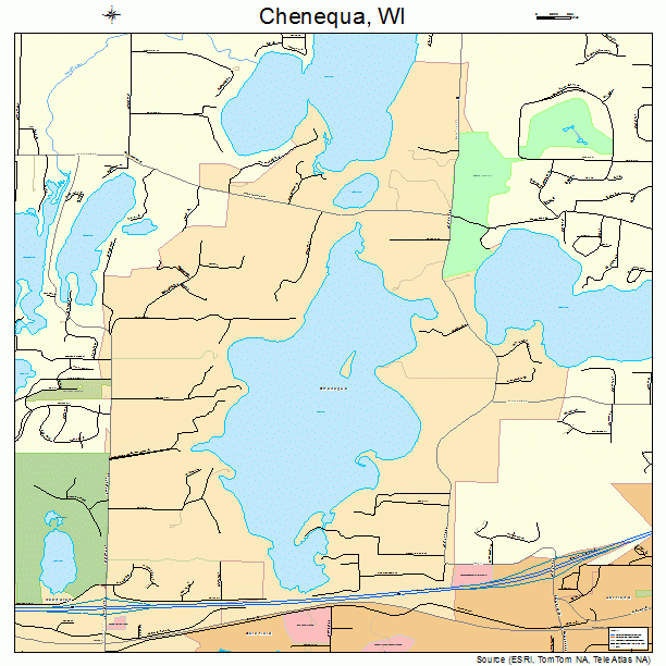 Chenequa, WI street map