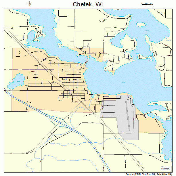 Chetek, WI street map