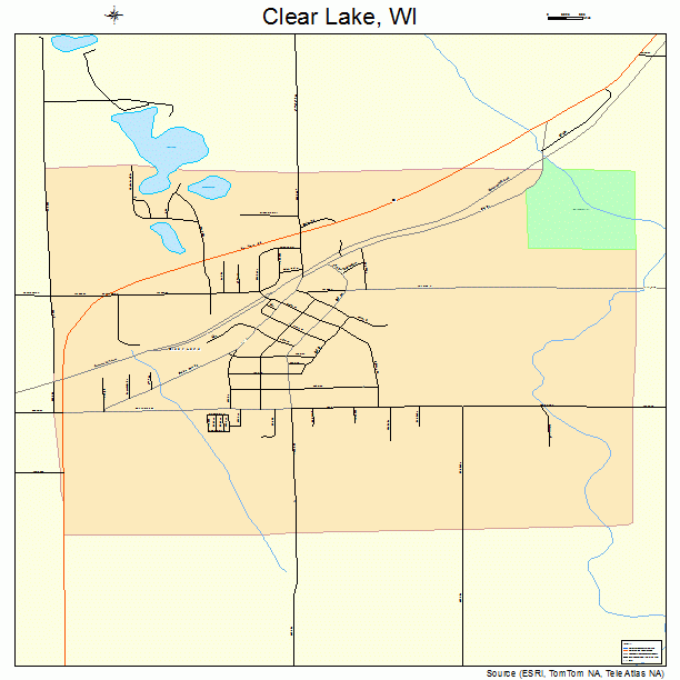Clear Lake, WI street map