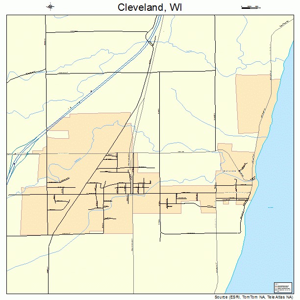 Cleveland, WI street map