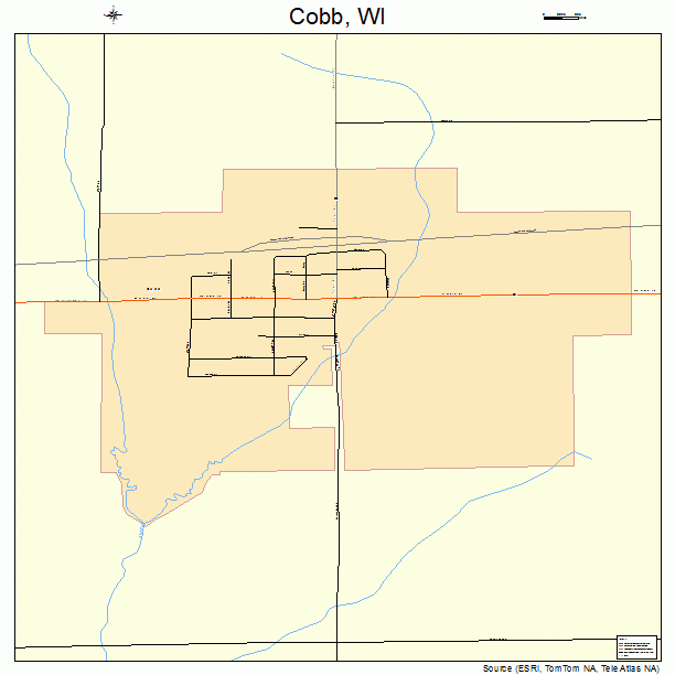 Cobb, WI street map