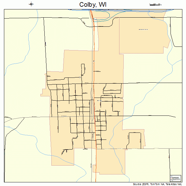 Colby, WI street map