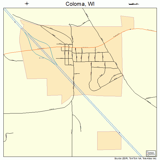 Coloma, WI street map