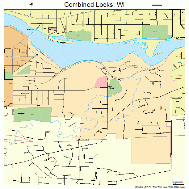 Combined Locks, WI street map