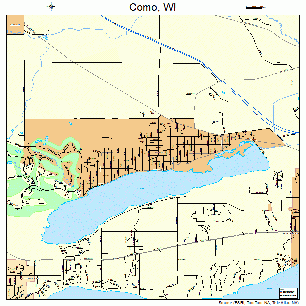 Como, WI street map