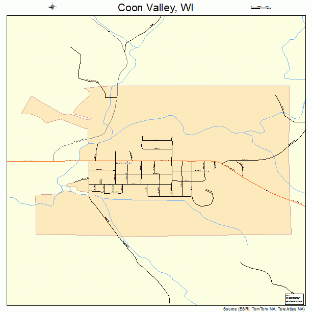 Coon Valley, WI street map