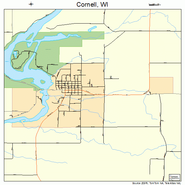 Cornell, WI street map