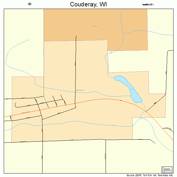 Couderay, WI street map