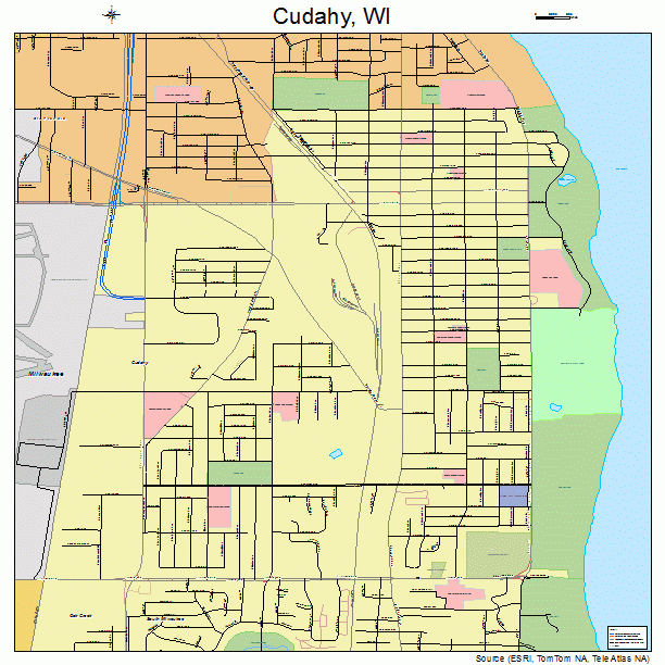 Cudahy, WI street map