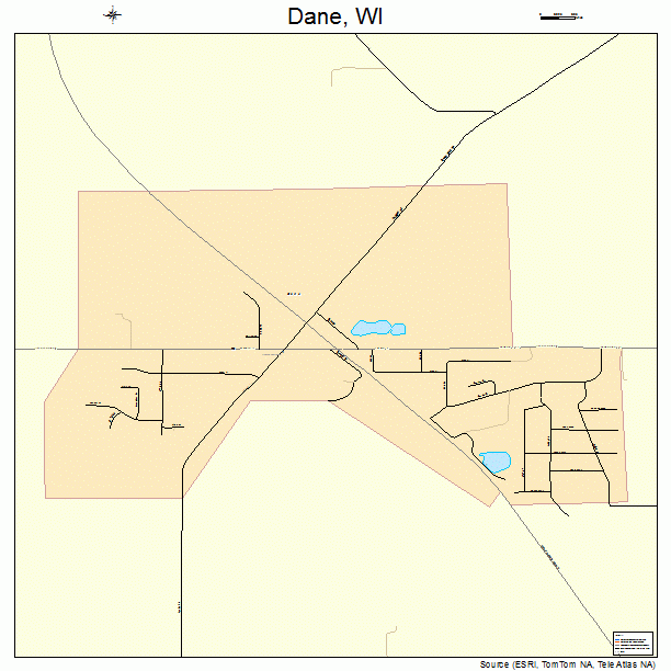 Dane, WI street map