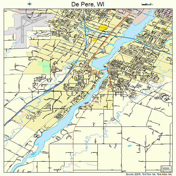 De Pere, WI street map