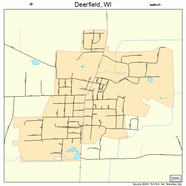 Deerfield, WI street map