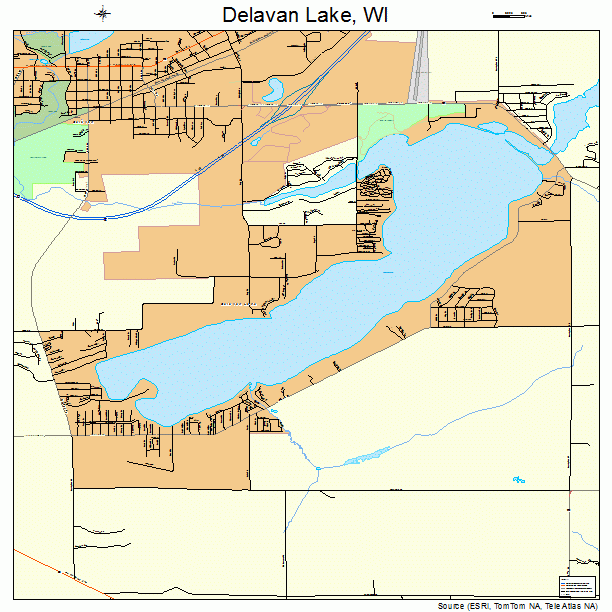 Delavan Lake, WI street map