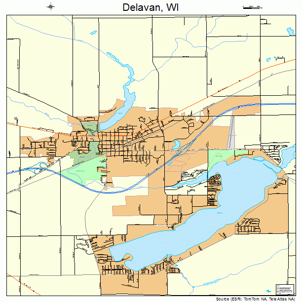 Delavan, WI street map