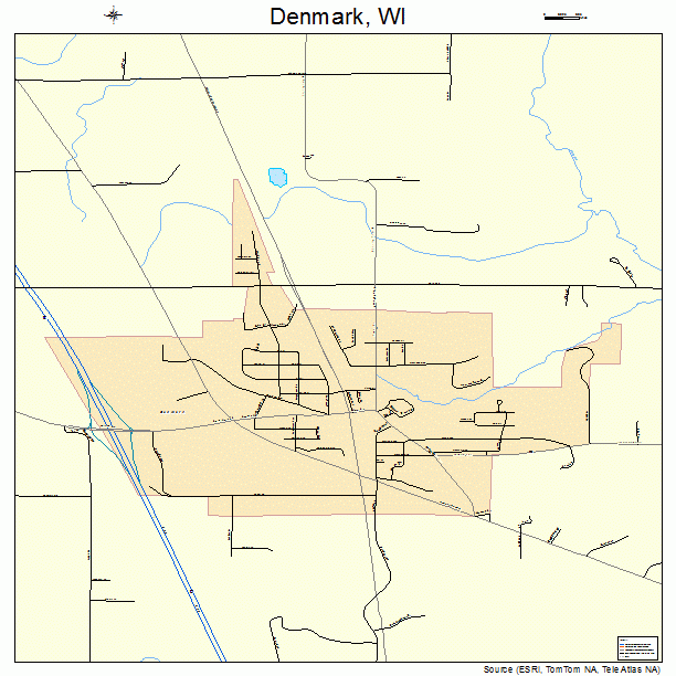 Denmark, WI street map