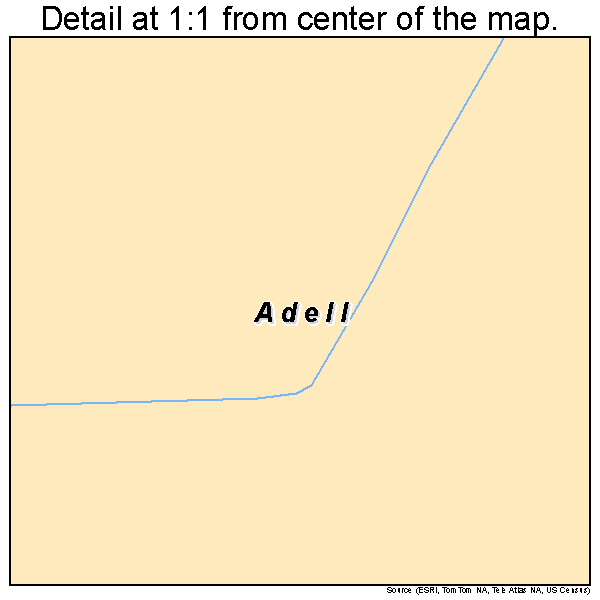 Adell, Wisconsin road map detail