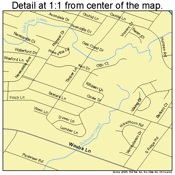 Ashwaubenon, Wisconsin road map detail