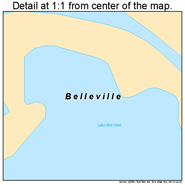 Belleville, Wisconsin road map detail