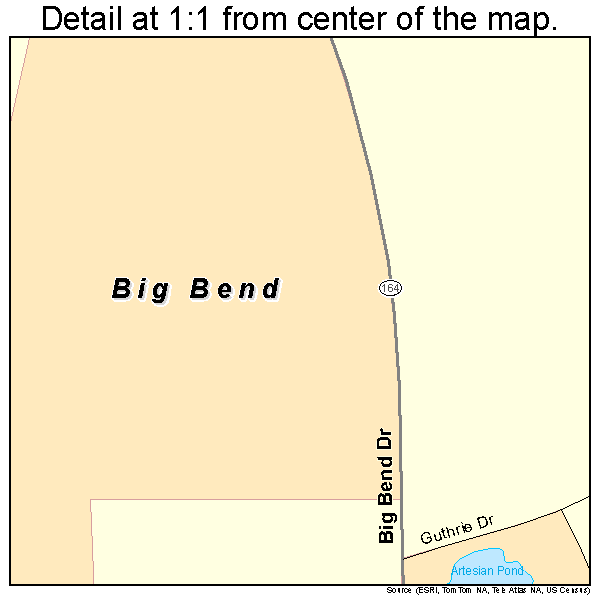 Big Bend, Wisconsin road map detail