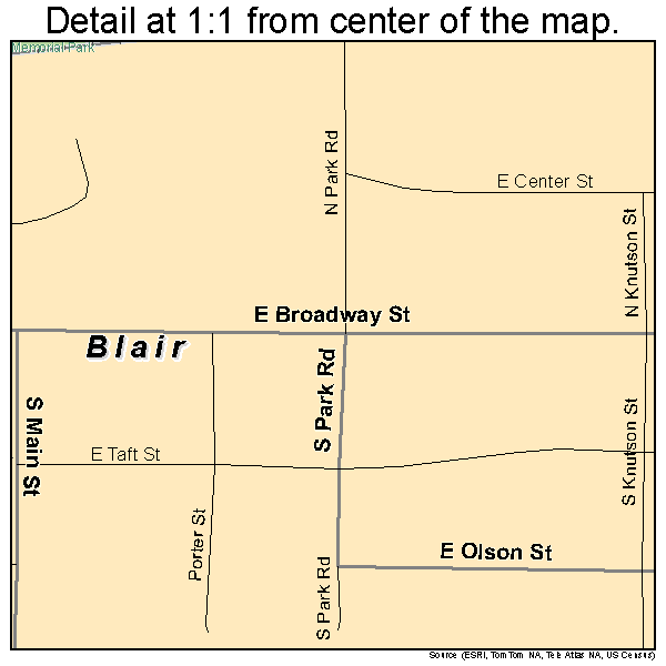 Blair, Wisconsin road map detail