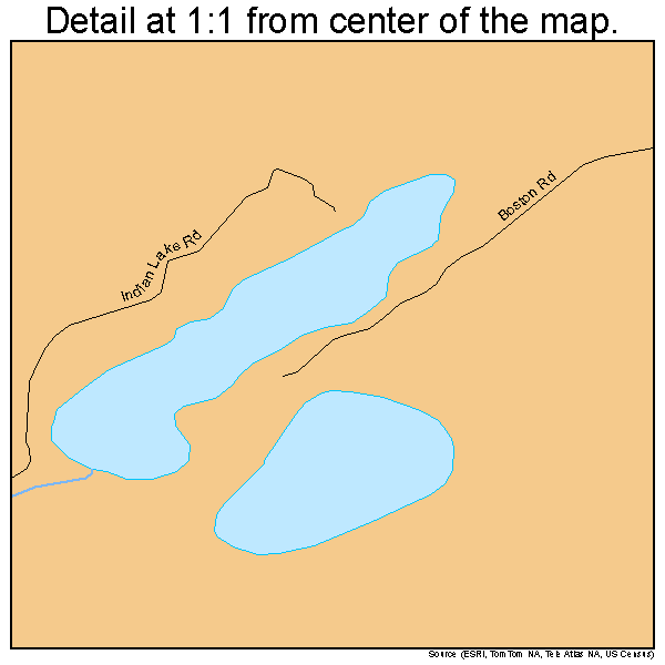 Chief Lake, Wisconsin road map detail