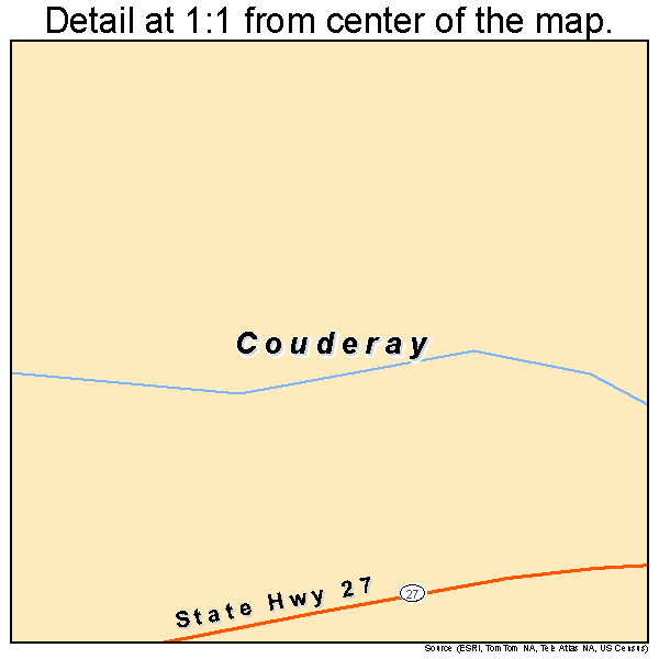 Couderay, Wisconsin road map detail