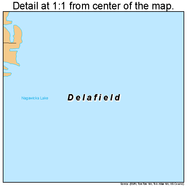 Delafield, Wisconsin road map detail