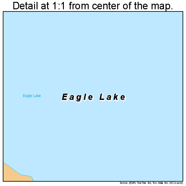 Eagle Lake, Wisconsin road map detail