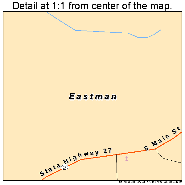 Eastman, Wisconsin road map detail