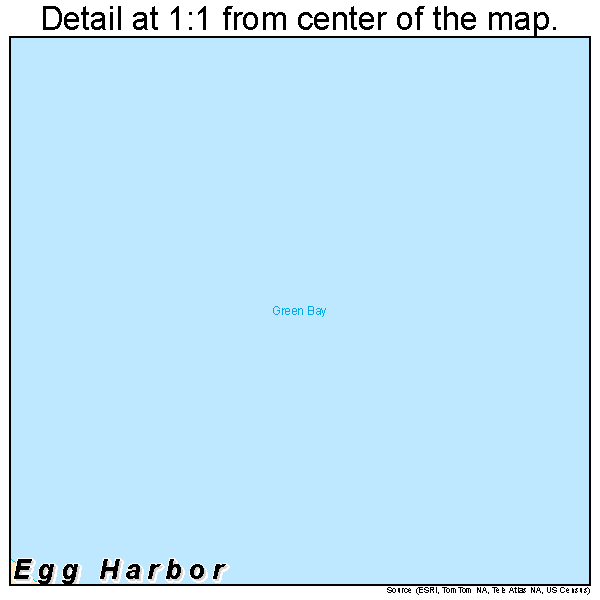 Egg Harbor, Wisconsin road map detail